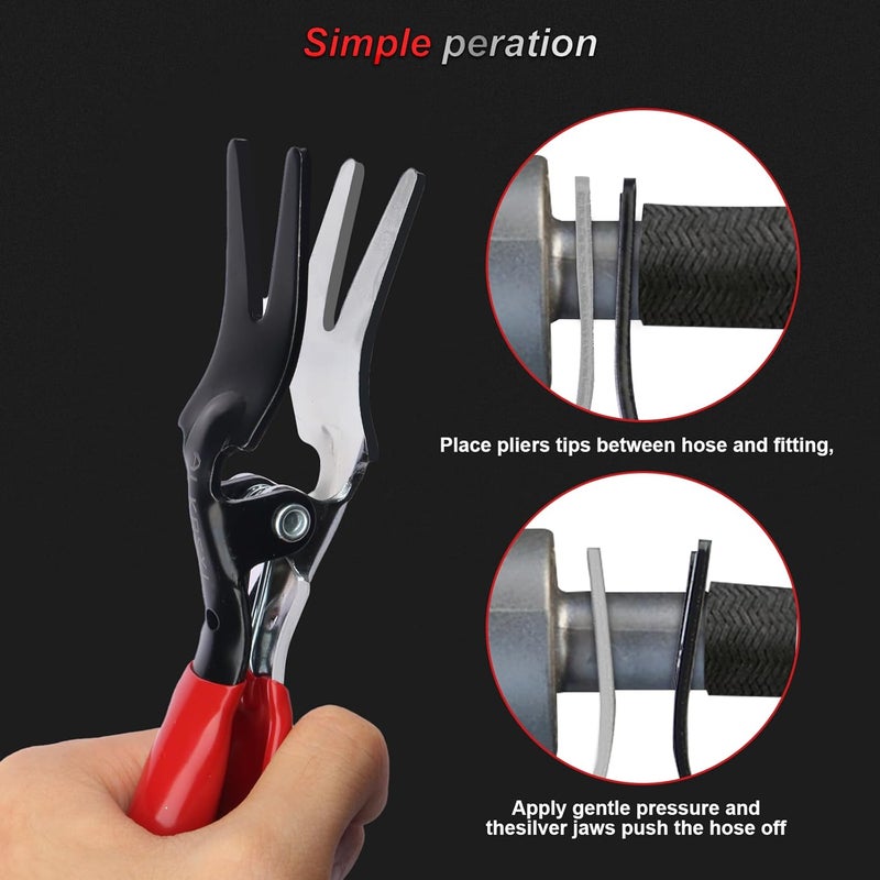 Alkrsxi Automotive Hose Remover Pliers – Effortlessly Disconnect and Remove Vacuum Lines and Tube Hoses – Essential Mechanic Tools with Hose Clamp Pliers – Easy and Efficient Repairs - Image 5